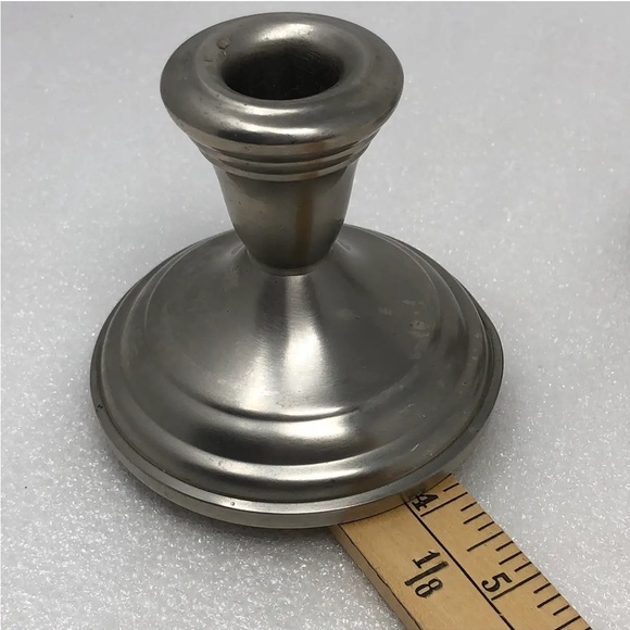 FB Rogers Pair of Pewter Candlestick Holders - Picture 9 of 11